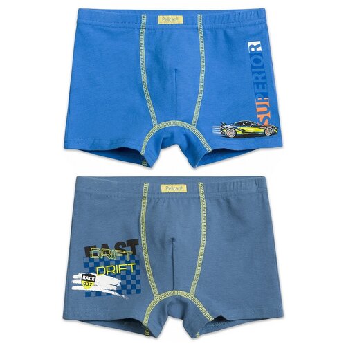 фото Трусы pelican 2 шт., размер 4, синий/серый