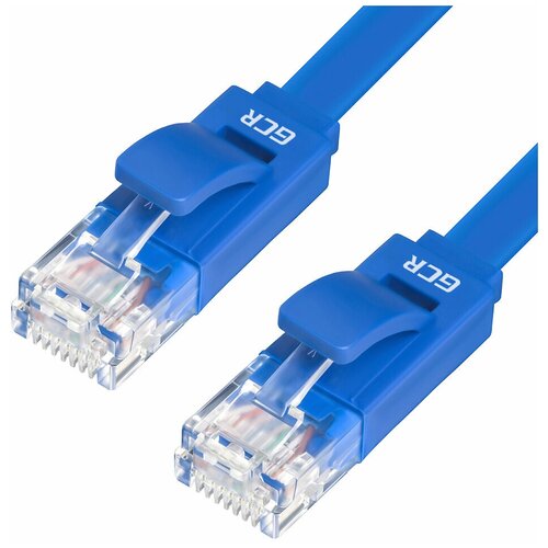 Плоский LAN patch cord GCR сетевой кабель патч корд UTP CAT 5е RJ 45 для Ethernet cable роутер smart TV 5м синий