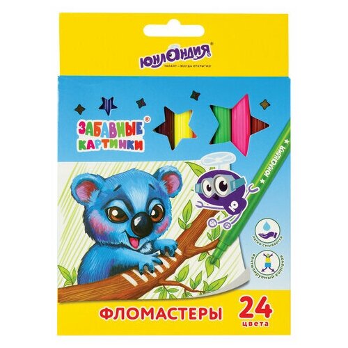 Фломастеры 24 цвета, количество цветов 24