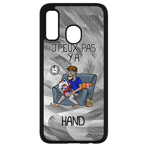 фото Чехол на galaxy a40, "не могу - смотрю гандбол!" игра комикс utaupia