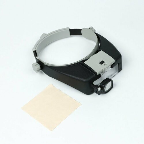 Лупа налобная кратность 15-8 подсветка 1859₽