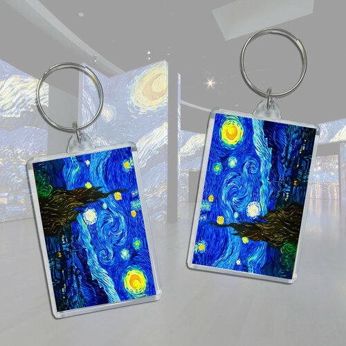 Брелок Сурож брелок Звездная ночь, гладкая фактура, синий