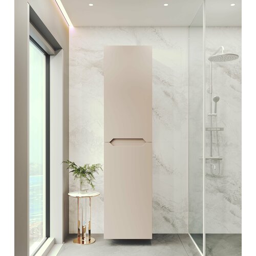 Шкаф-пенал аквакрафт Violetta для ванной комнаты с полками, универсальный, подвесной, мокко