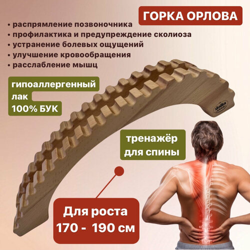 Деревянный тренажер №71 Горка Орлова, рост 170-190 см