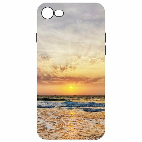 Чехол-накладка Krutoff Soft Case Индия, Пляжи Гоа для iPhone 7/8 черный чехол накладка krutoff soft case индия пляжи гоа для iphone 15 plus черный