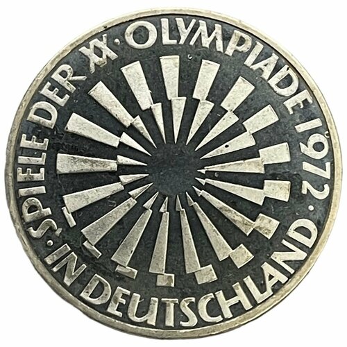 ФРГ 10 марок 1972 г. (XX летние Олимпийские Игры, Мюнхен 1972 - Эмблема) (Deutschland) (G) (PP)