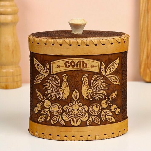 Туес для специй Птицы соль 15х9х14 см 2329₽