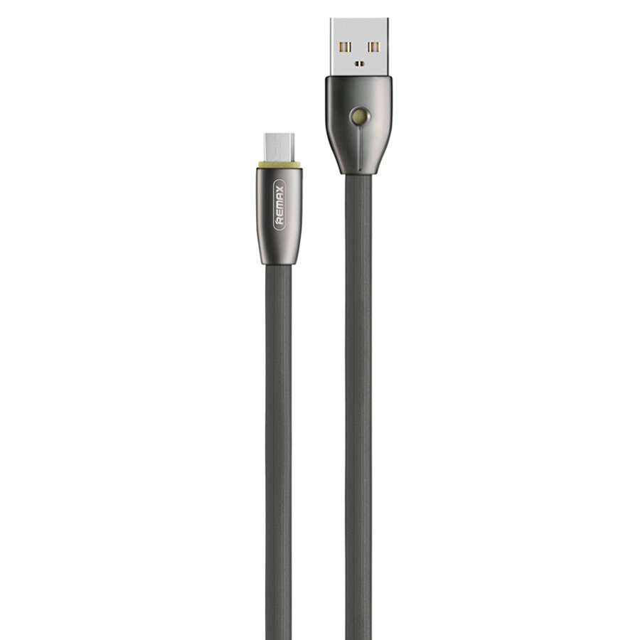 Кабель USB REMAX RC-043m Kinght USB - MicroUSB, 2.1А, 1 м, серебристый