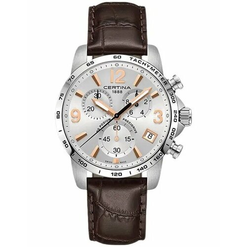 часы certina ds podium chronograph 1 10 sec c034 417 11 057 00 Наручные часы Certina C0344171603701, золотой, коричневый