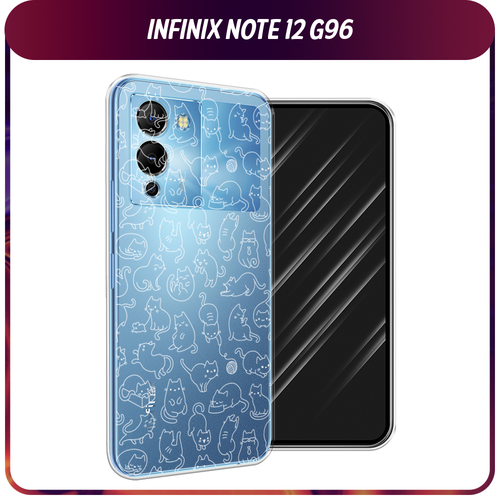 Силиконовый чехол на Infinix Note 12 G96 / Инфиникс Ноут 12 G96 Шкодливые котики, прозрачный силиконовый чехол на infinix note 12 g96 инфиникс ноут 12 g96 жемчуг