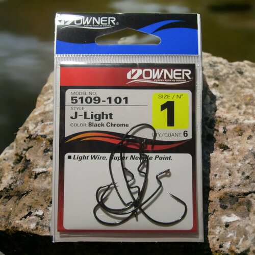 Крючок Owner 5109 J-Light Worm Hook № 1