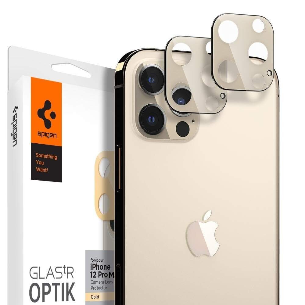 Защитное стекло для камеры SPIGEN для iPhone 12 Pro Max Glas.tR Optik Lens Золотой 2 шт AGL02454