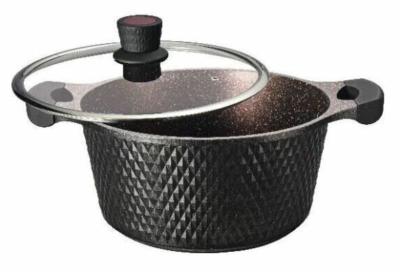 фото Сотейник 2,8 л с антипригарным покрытием с крышкой Edenberg 20 см казан для плиты