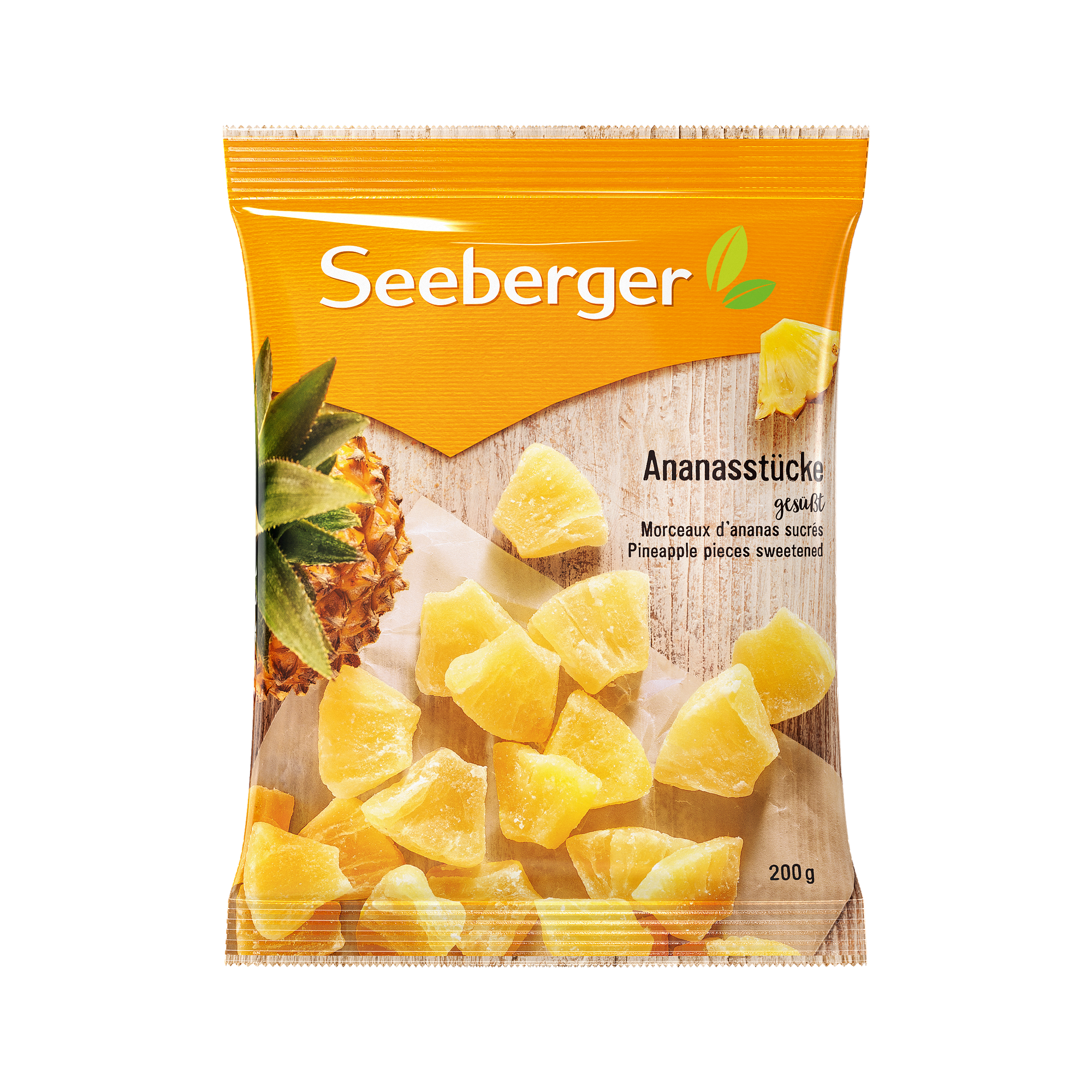 Ананас Seeberger кусочками сушеный, 200 г