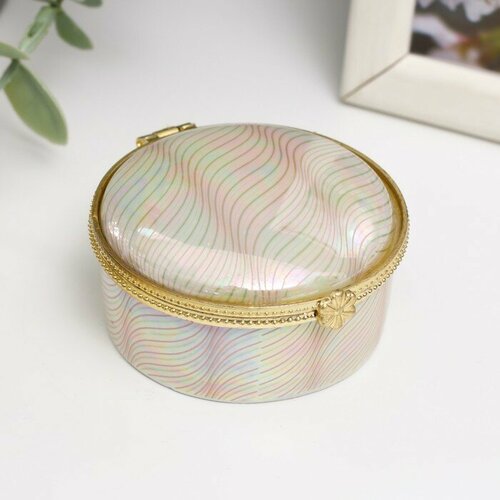 SUI Шкатулка керамика круглая Волна 62х62х33 см 479₽