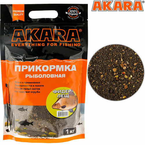 прикормка для рыбалки akara premium клубника 1 кг Прикормка Akara Premium Organic 1,0 кг Фидер Лещ