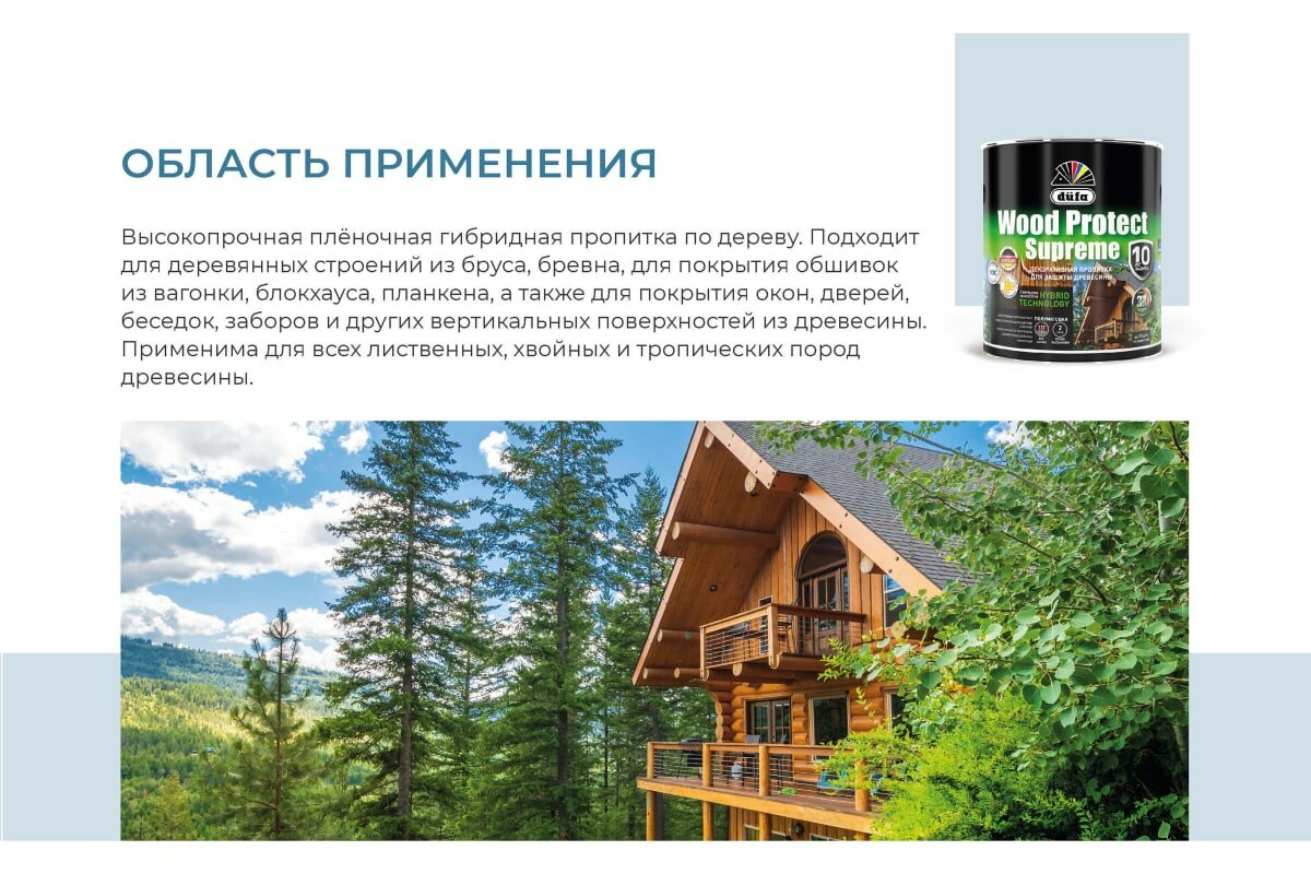 Пропитка Wood Protect Supreme тик 075 л Dufa МП00-008528