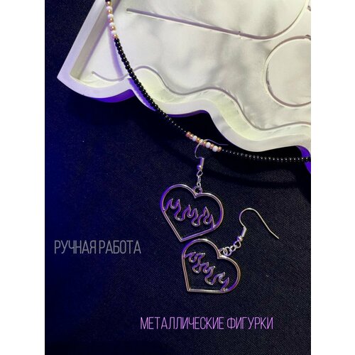 Серьги , серебряный