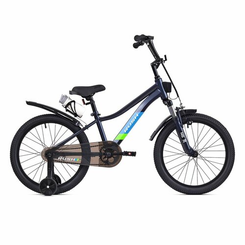 Велосипед двухколесный детский 20 дюймов RUSH HOUR X5-RACE20 рост 120-135 см черный Для девочки для мальчика 6 лет 7 лет 8 лет для дошкольников велосипед для школьников велик детский раш 13180₽