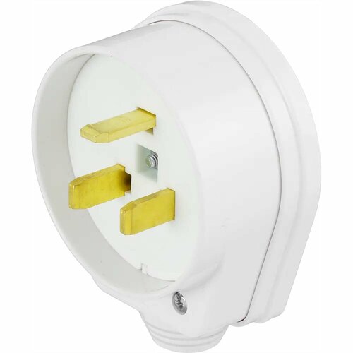 Вилка с заземлением В32-071 220 В цвет белый 1393₽