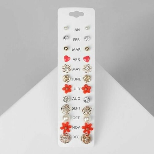 Серьги пусеты разноцветный 499₽