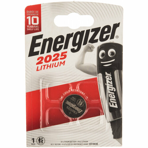 Батарейка Energizer Lithium CR2025 energizer бат miniatures lithium cr2025 2 шт бл 7638900248333