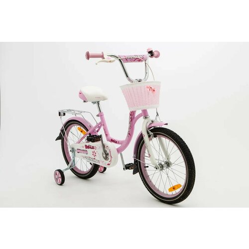 Велосипед детский 14 ROOK BELLE розовый для мальчиков и девочек от 3 до 5 лет на рост 90-110см