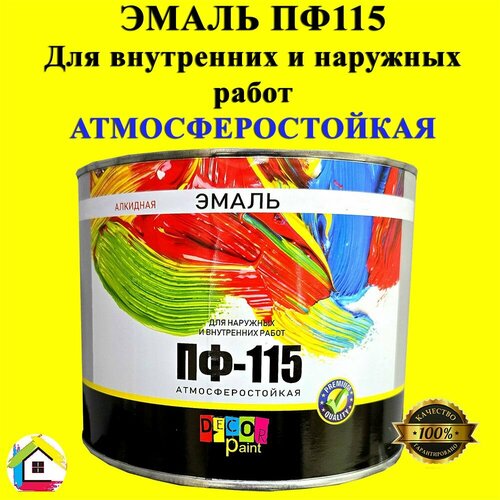 Эмаль ПФ115 Dеcor Paint зеленая 5 кг эмаль русские узоры для крыш зеленая 5 кг