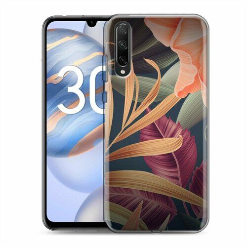 Дизайнерский силиконовый чехол для Huawei Honor 30i Тропические листья силиконовый чехол краски на honor 30i