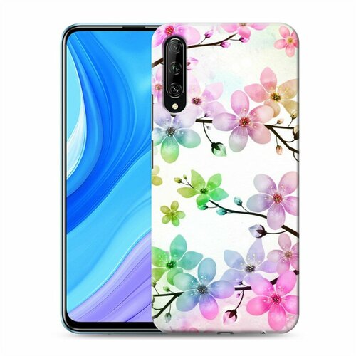 Дизайнерский силиконовый чехол для Huawei Y9s Органические цветы