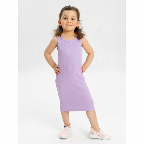 Платье КотМарКот, размер 140/146, фиолетовый котмаркот размер 140 желтый фиолетовый