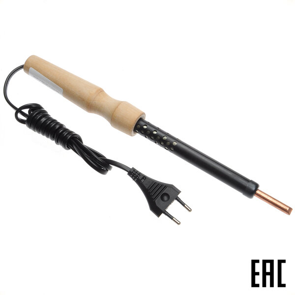 фото Паяльник ЭПЦН-100/220 электрический 100Вт 220В с деревянной ручной