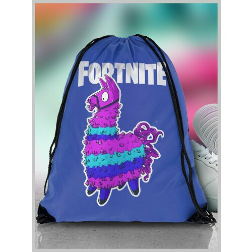 Мешок для сменной обуви ДТФ синий игры Fortnite королевская битва PS5 PS4 Xbox PC Switch - 3011 690₽