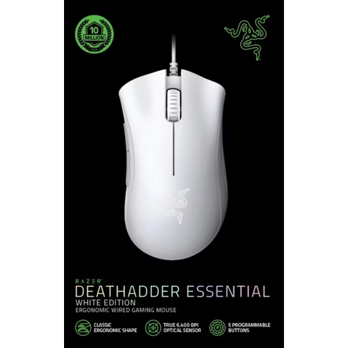 Мышь игровая Razer DeathAdder Essential 2021 White Ed белая RZ01-03850200-R3M1 200000₽