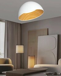 Люстра светодиодная светильник потолочный лофт с пультом (23812-D350-36W-WH) LUCETY, площадь освещения 10 кв. м.