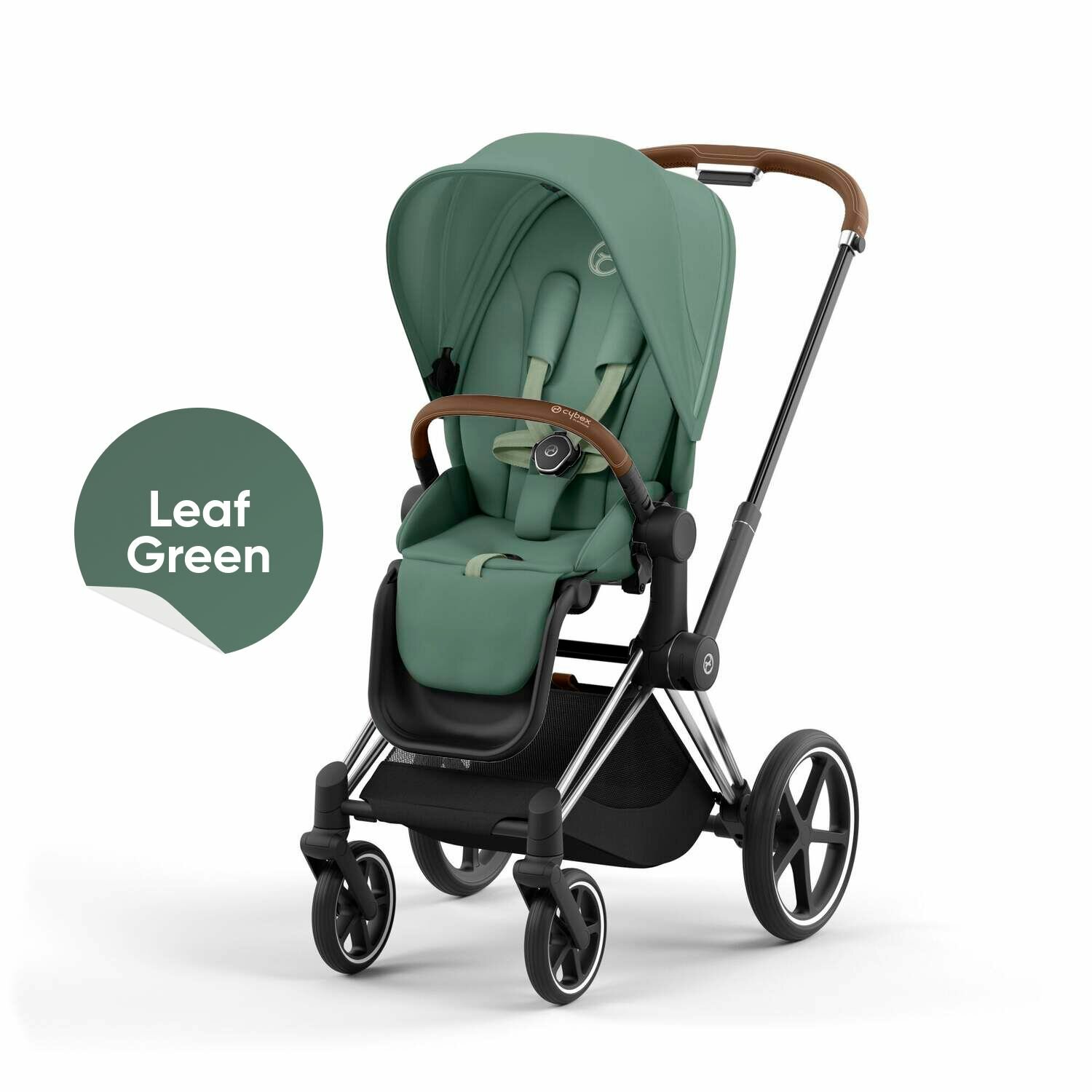 Cybex Priam IV Коляска прогулочная, шасси Chrome Brown/текстиль Sepia Black — фото 1