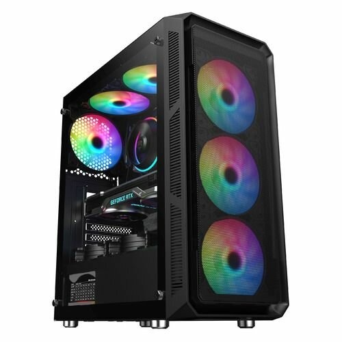 Корпус ATX Oklick OCC-MD301, Midi-Tower, без БП, черный
