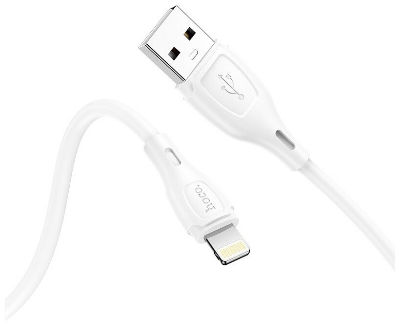 USB дата кабель Lightning, HOCO, X61, силиконовый, белый