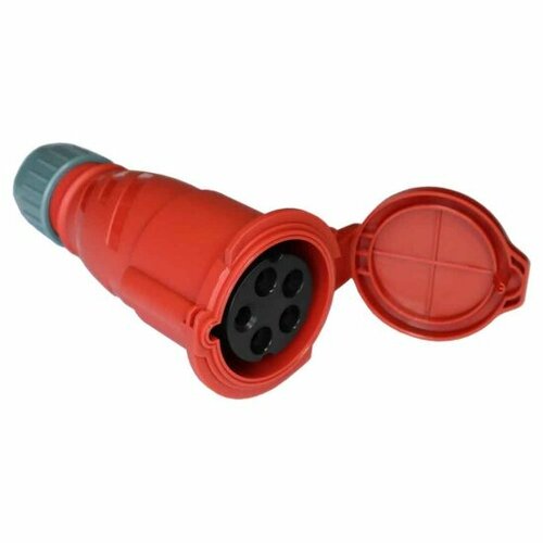 Вилка Lanmaster LAN-IEC-309-32A3PF IEC 309 трехфазная мама 32A 380V разборная красная 2495₽