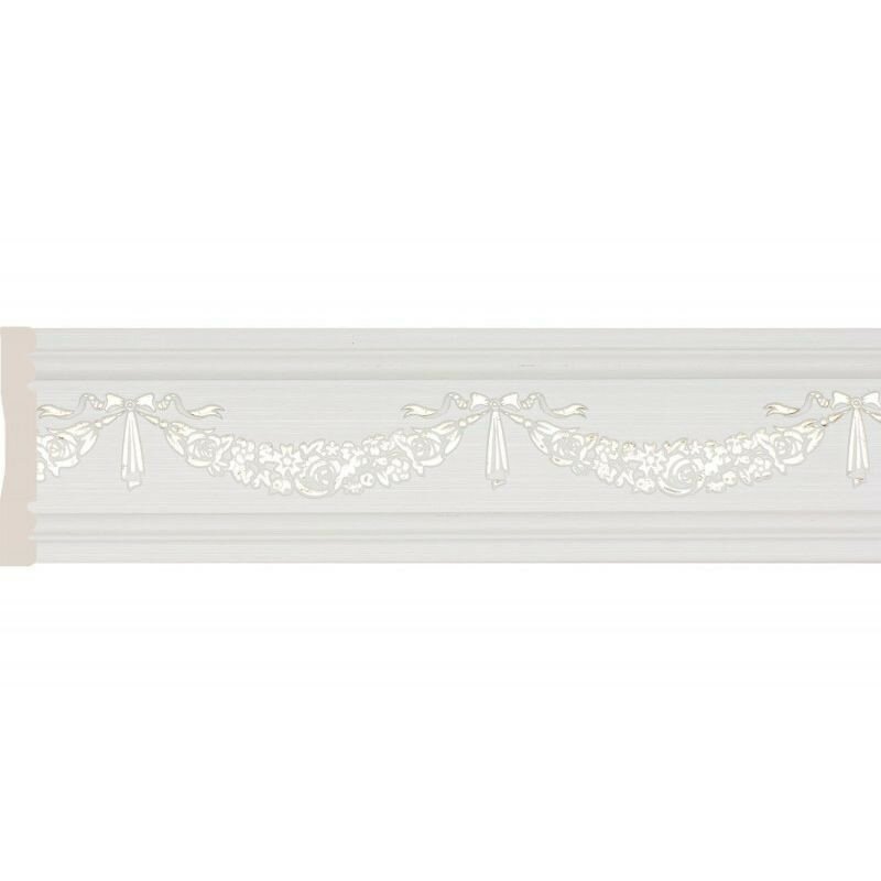 Багет Cosca Бордюр 80-2 Гирлянда Слоновая Кость W1080-2/W25 /Д240хВШ12х8см Коска.