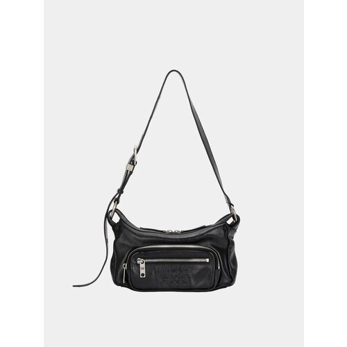 Сумка хобо MARGESHERWOOD Outpocket Hobo Mini, фактура гладкая, черный