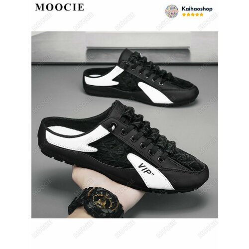 фото Мокасины moocie, размер foot length 24.5 cm, black