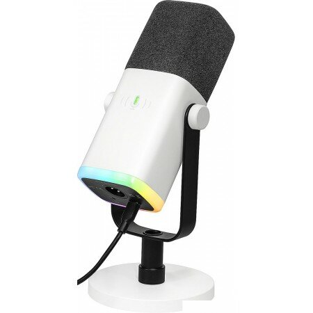 Проводной микрофон FIFINE AM8 (белый), динамический, 50-16000 Гц, подключение USB Type-A, кабель 2 м