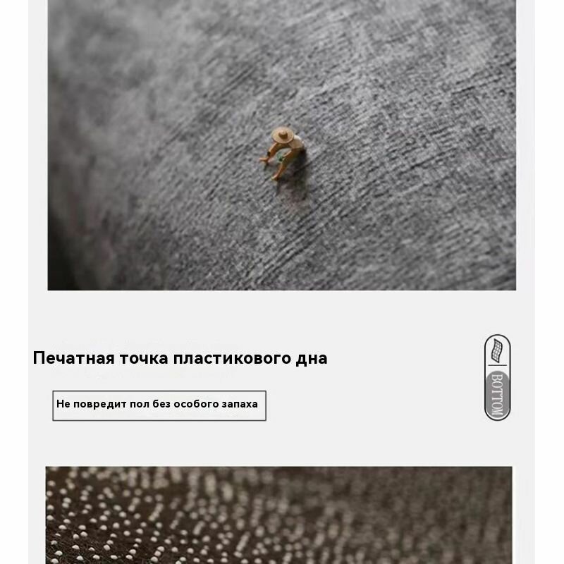 Ковер современный геометрический серый для гостиной и спальни, полиэстер, квадратная форма, ручная печать — фото 1