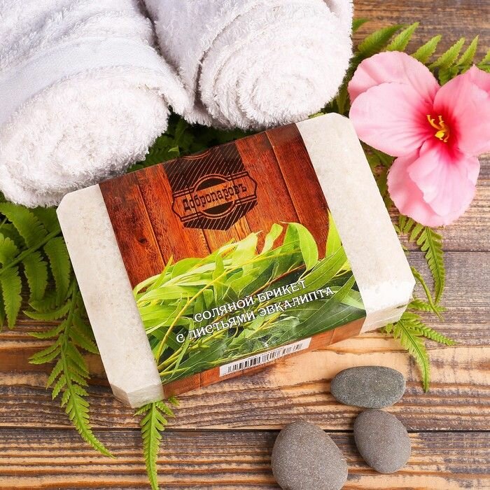 Соляной брикет Добропаровъ с листьями эвкалипта, 1,35 кг (СД-0011)