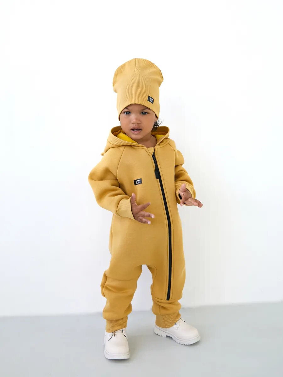 Комбинезон Stylish Baby Осень-Зима 2024 размер 92 оранжевый желтый
