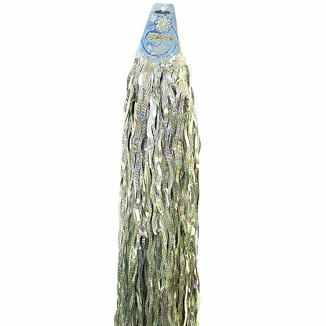 Дождик волнистый голографический 50 50 см серебряный  MOROZCO  ДГ505001