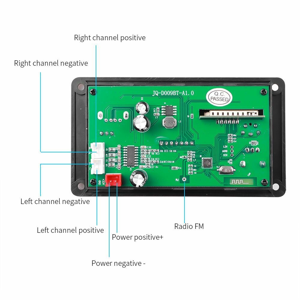2*40Вт Bluetooth MP3-модул с пультом 5V-26V-Праздничные подарки