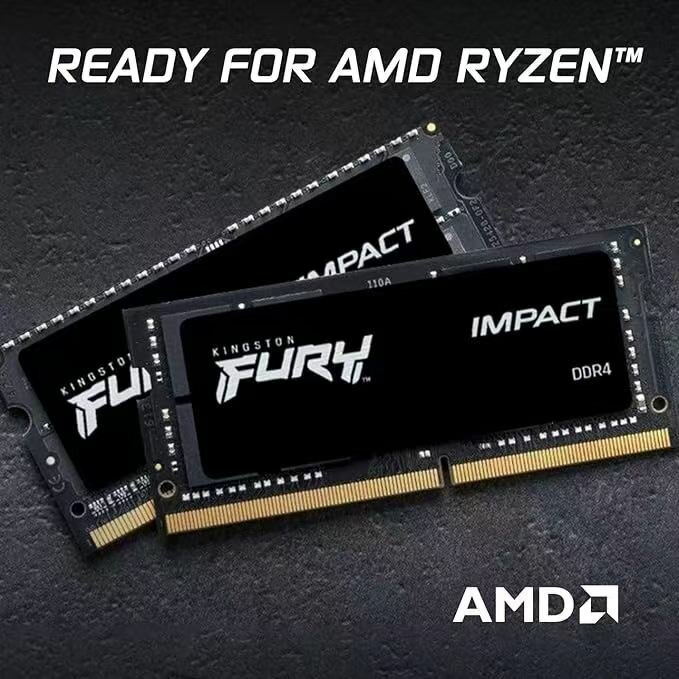 Оперативная память Kingston FURY Impact DDR4 RAM 32ГБ SODIMM 3200 МГц 2x16 ГБ (KF432S20IBK2/32) CL20 — фото 1