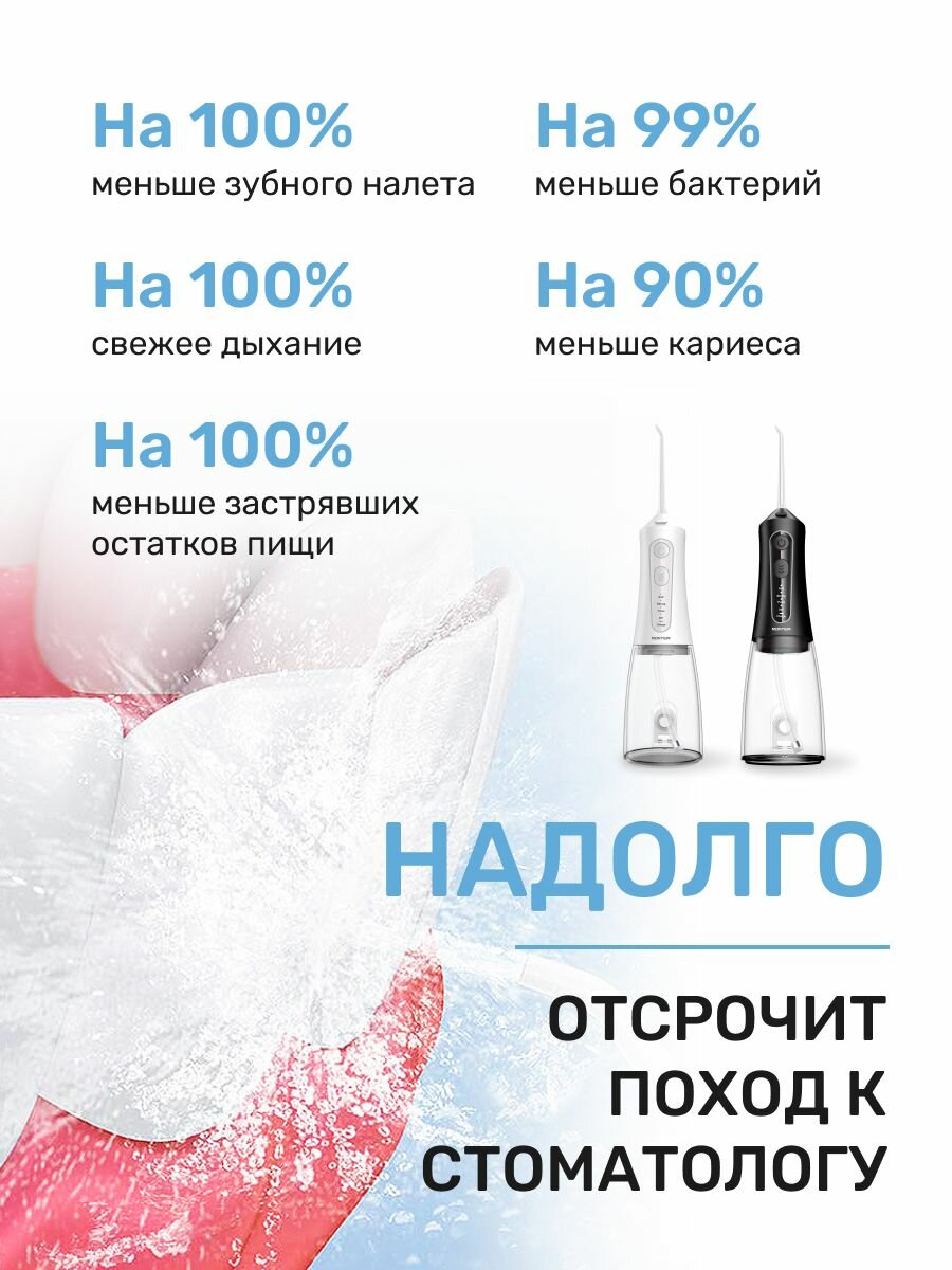 Портативный ирригатор MONTERI AquaPulse B8 — фото 1